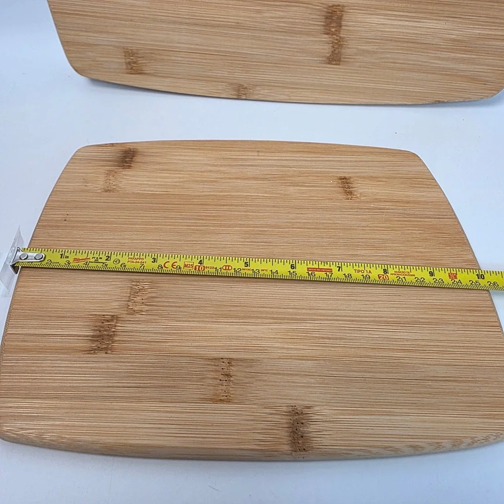 9pc Bamboo Cutting Board and Utensil Set with Holder Natural Wood Kitchen Tools
